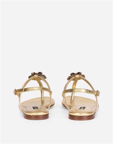 dolce gabbana devotion sandals|Nappa leather Devotion thong sandals .